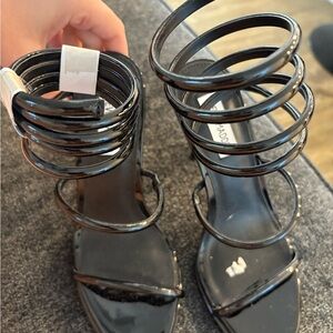 Steve Madden Black Spiral Heels
